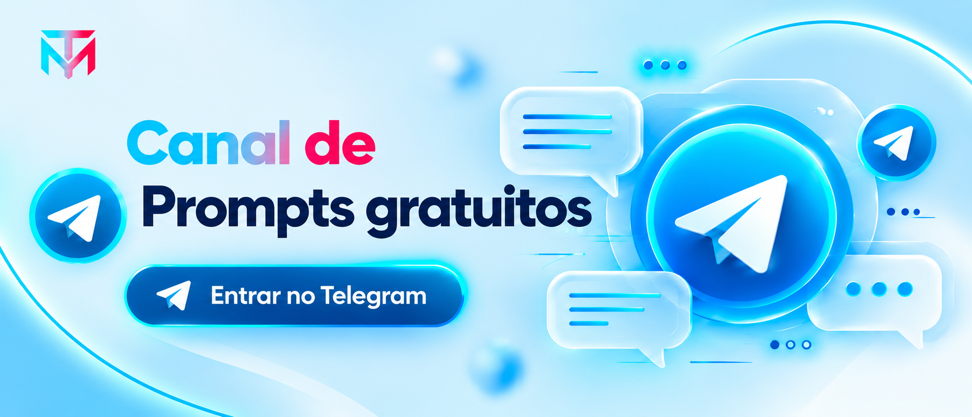 Canal de Prompts gratuitos no Telegram